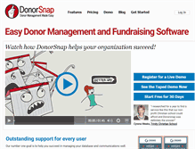 Tablet Screenshot of donorsnap.com
